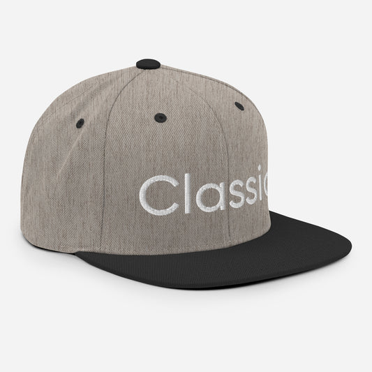 The Classic Snapback Hat - Grey / Black